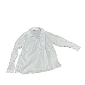 Talbots 3X Floral Embroidered V-Neck Blouse